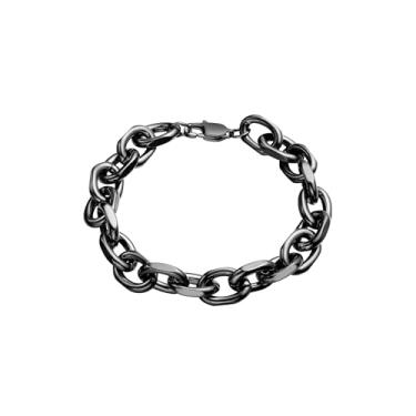 Imagem de Nawflue Pulseira de elos cubanos banhados a ouro 18K para homens e mulheres de aço inoxidável resistente corrente de cabo rolo fígaro pulseiras grossas de ouro grosso simples pulseira masculina