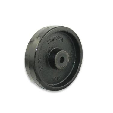 Imagem de Roda 614 (6 pol) Ferro e Borracha para Carrinhos Plataforma - Menco