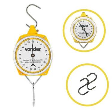 Imagem de Balança Suspensa 100 kg Tipo Relogio Analogica Vonder Rural