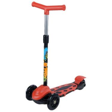 Imagem de Patinete Infantil Radical Vermelho 3 Rodas Freio p crianças - DM Toys
