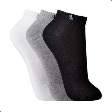 Imagem de Meia Cano Curto Sport Kit C/3 Lupo 3225 Casapaula, 931, Br, Ci, Pr, P