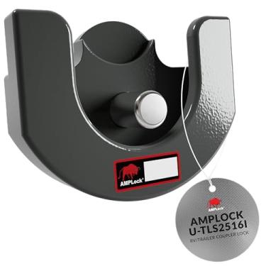 Imagem de Trava de acoplamento invertida para reboque de reboque AMPLOCK U-TLS2516I (compatível com acoplador específico de 5,7 cm)