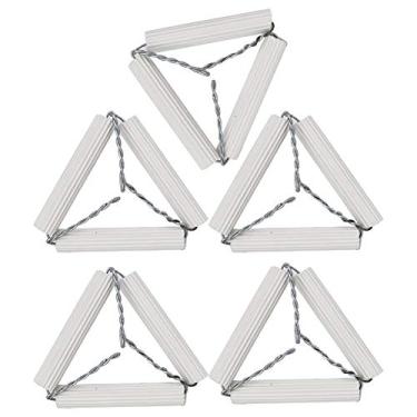 Imagem de RiToEasysports Tubo Cerâmico Triangular do Suporte do Cadinho da Argila de 65 Mm e Fio Ferro, Conjunto de 5 para a Experiência de Aquecimento Laboratório