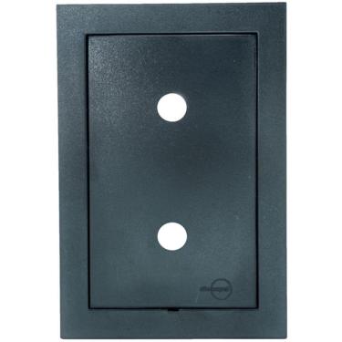 Imagem de Placa 4x2 2 Furos Com Suporte Preto Fosco - Ekp-30000-50 - Dicompel