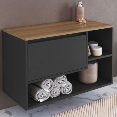 Imagem de Armário de Banheiro Barcelona 1 Porta Grafite - Art In Móveis