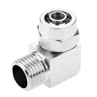 Imagem de 1/8"1/4" 3/8"1/2" thread o cotovelo pneumático encaixes rápidos conector de acoplador de acoplador de acoplador rápido Adaptador de conector 4mm-12mm YYDFPIIA (Color : PL10 02)