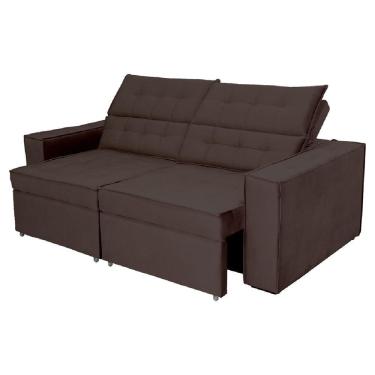 Imagem de Sofá Austrália 2,50m 4 Lugares Retrátil E Reclinável D35 - Marrom