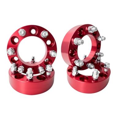 Imagem de MEILUNBS Espaçador de roda de 6 x 5,5, 5 cm, 6 x 139,7 mm, espaçadores de roda forjados 1/2 x 20 e furo de cubo de 106 mm com porcas de roda - Compatível com Tahoe, Avalanche, Yukon XL, Frontier Pro