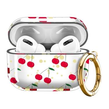 Imagem de Capa transparente compatível com AirPod Pro 2, design fofo com estampa de flor com chaveiro dourado, capa protetora de TPU macio à prova de choque para Air pod Pro 2ª geração para meninas, mulheres