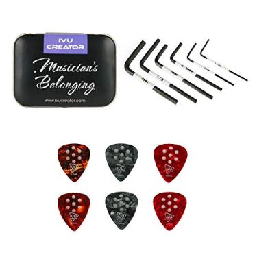 Imagem de IVU Creator Allen Wrench Chave hexagonal para selim de haste de treliça de guitarra Allen Conjunto de chaves hexagonais SAE Metric Pertencimento do músico