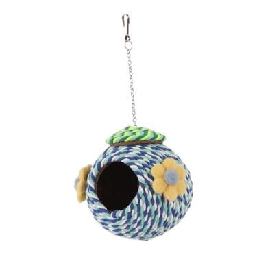 Imagem de MotiveTech Casinha suspensa para pássaros, acessórios para gaiola de pássaros, esconderijo para brincar, casinha para pequenos animais, abrigo para,