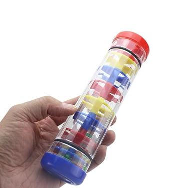 Imagem de Acouto Brinquedo Rainmaker Rain Stick - Shaker para Educação Musical para Crianças, Jardim de Infância Com Tubo de Chocalho, Plástico Seguro Com Efeitos Sonoros de Chuva Simulados, Desenvolvimento