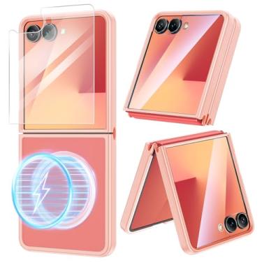 Imagem de VEGO Capa fod Z Flip 7 [compatível com Magsafe] [protetor de tela embutido] Capa protetora protetora contra quedas magnética ultrafina e antirarranhões e policarbonato rígido para Samsung Galaxy Flip