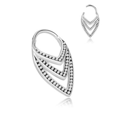 Imagem de Maxbott Anel de septo 16G 8 mm Anel de segmento articulado Argola Daith Rook Conch Helix Tragus Anéis de nariz Aço Cirúrgico Septo Clickers Ear Piercings Joias, 8mm, Aço inoxidável, aço inoxidável