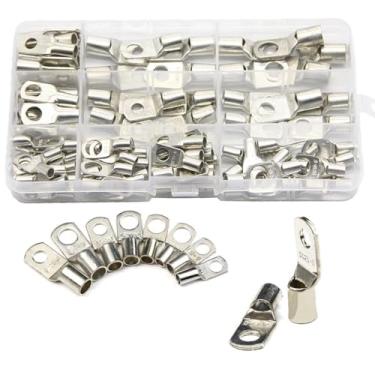 Imagem de 100PCS SC Terminal Lug Crimping Wire Connector Terminals Copper Tin Plated Ring Cable Connector Box Set SC6 SC10 SC16 SC25 SC35