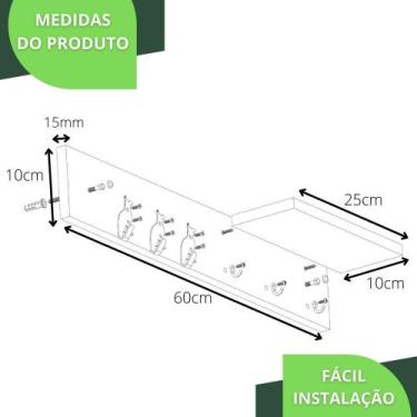 Imagem de Porta Chaves De Parede Porta Chaveiro Organizador P.M.C.C - Metalcromo