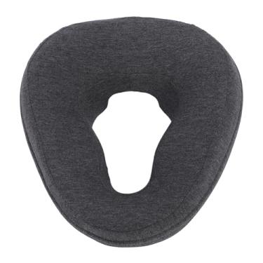 Imagem de Travesseiro facial de espuma viscoelástica macio, ergonômico e confortável para dormir, para uso em spa doméstico, salão de beleza, tecido adequado para a pele, 30 cm, 11,81 pol. (Cinza Escuro)