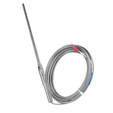 Imagem de YWBL-WH Fio do Sensor de Temperatura da Sonda de Termopar Tipo K de 150 Mm de 0 a 400 ℃, Velocidade e Desempenho Estável, Altamente Sensível Com Resistência a Altas Temperaturas, Comprimento do Cabo de 1 M a 5 M Opcional, (aço inoxidável 4)