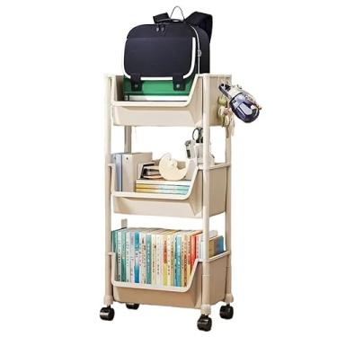 Imagem de Carrinho Organizador Multiuso 3 Prateleiras com Rodinhas – Ideal para Manicure, Banheiro e Lavanderia (Branco S/Alça)