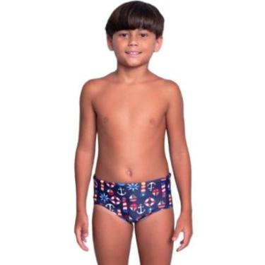 Imagem de Sunga Infantil Box Molha e Aparece Estampa Bella Fiore Confortavel Verão Piscina Moda Praia Infantil-Masculino