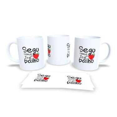 Imagem de Caneca Gastronomi com Design de Chef e Coração, Branca, Cerâmica, Tema Culinária (7260)