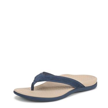 Imagem de Vionic Sandália feminina Tide 2.0, Couro jeans escuro/camurça, 37