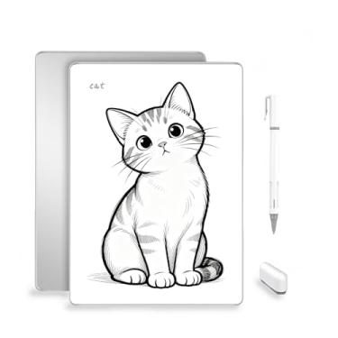 Imagem de LAISANIM Bloco de escrita LCD com apagamento instantâneo, bloco de escrita reutilizável básico, mesa de desenho digital, inclui caneta, borracha, para estudantes Wokers.