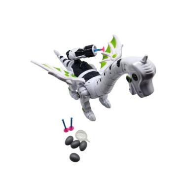 Imagem de Dinossauro Dragão Robótico Toyng  - 42503, Branco e Verde, Dino Tronic
