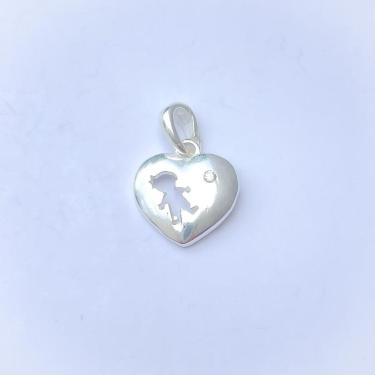 Imagem de Pingente Filhos No Coração Prata 925