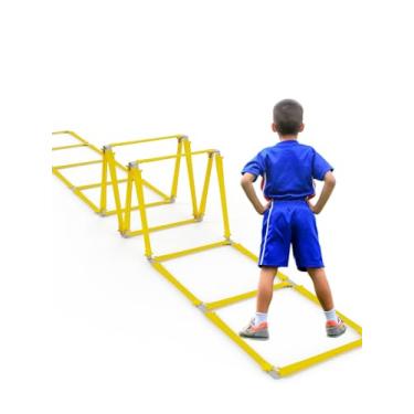 Imagem de TONTATTA Escada de agilidade sem emaranhados para crianças/Atlética – Escada de treinamento de velocidade multiuso para exercícios com os pés/futebol/futebol/boxe – Equipamento de agilidade para