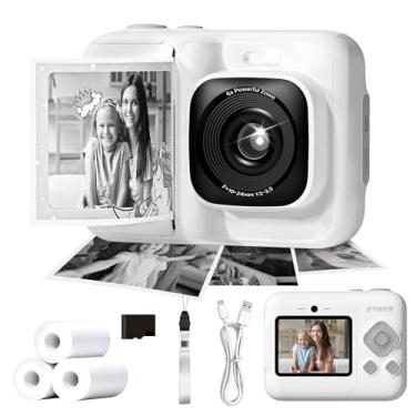 Imagem de ETIKEZ Câmara de fotos instantânea para crianças, câmara fotos infantis 1080P, presentes de aniversário de Natal para meninas de 3 a 12 anos, câmara fotos brinquedo portátil com cartão SD de 32 GB