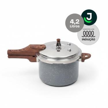 Imagem de Panela de Pressão para fogão de Indução 4,2L Antiaderente Cerâmica com