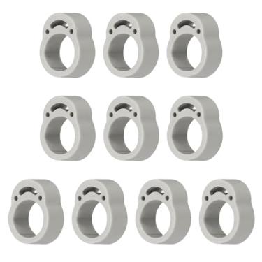 Imagem de PATIKIL 10 batentes de maçanetas de porta, 17 mm com furo de maçaneta de porta, protetor de parede, para-choques, reutilizável, plástico PVC, silicone para armários domésticos, protetor de tampão