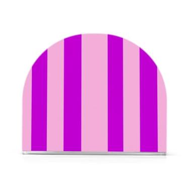 Imagem de xigua Suporte de guardanapo acrílico de cores rosa e roxo, porta-guardanapos para mesas cozinha restaurante decoração de casa, suporte decorativo moderno para guardanapos de coquetel de papel de