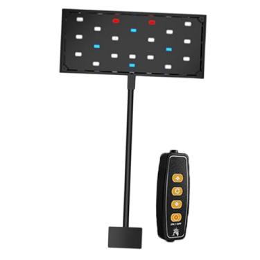 Imagem de Fenteer Luminária de aquário com clipe, preta, 10 níveis de brilho ajustáveis, fácil instalação, e prática, Largura 18 Cm