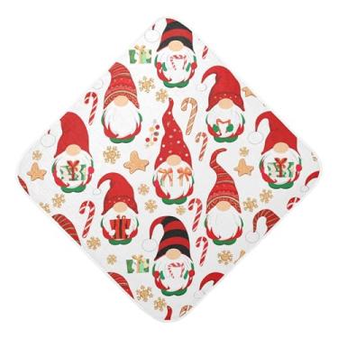 Imagem de Burbuja Toalha de banho de bebê Christmas Gnomos - Toalha com capuz de musselina macia e absorvente para recém-nascidos e bebês, 89 x 89 cm