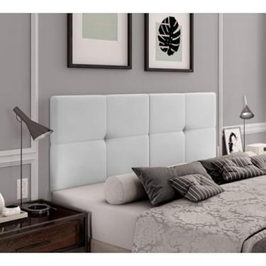 Imagem de Cabeceira Casal 140cm x 55cm para Parede Suspensa Cama Box(Branco)