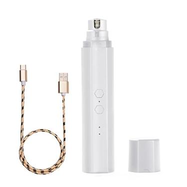 Imagem de Aparador de Unhas Elétrico Portátil para Pets com 2- Luz LED Polimento Baixo Ruído Bateria Recarregável Cães e Gatos