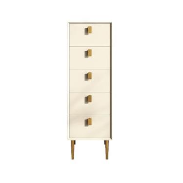 Imagem de Cômodas Cômoda com 5 gavetas para quarto, cômoda, armário de armazenamento 11,8 polegadas largura, madeira, organizador cômodas para sala estar, corredor(Branco)