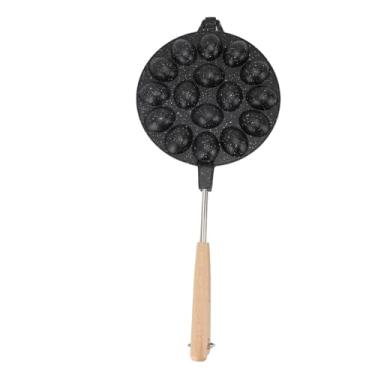 Imagem de Dpofirs Moldagem de Biscoitos Antiaderente, Fabricante de Formato Oval Com 16 Buracos para Cozimento Doméstico, Conjunto de Placa de Liga de Alumínio para Padaria Doméstica (Estilo1 (madeira de