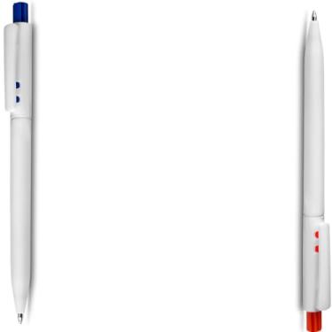 Imagem de Caneta Esferográfica Touch Screen Retrátil, Plástica, Escrita Azul, Ponta Fina 0.7mm, Grip Emborrachado, Design Moderno, Cilíndrica, para Escritório (Azul e Laranja)