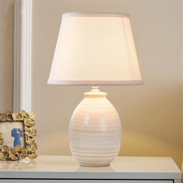 Imagem de Luxo Contemporâneo Lâmpada De Mesa De Cerâmica LED Criatividade Americana Sala De Estar Quarto Estudo Villa Hotel Cama Mesa Luz (Estilo 122A)