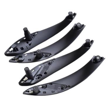 Imagem de Maçaneta interna de fibra de carbono para portas, capa de acabamento compatível com BMW Série 3 2013-2018 F30 316d 318d 320d F31 320i 325d Acessórios para carro(Black-4pcs)