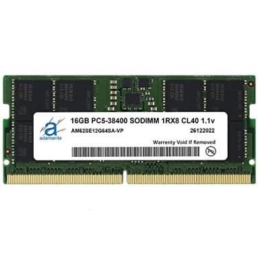 Imagem de Adamanta 16 GB (1 x 16 GB) compatível com MSI CreatorPro Z16P B12UKST DDR5 4800MHz PC5-38400 SODIMM 1Rx8 CL40 1,1 v 262 pinos módulo de memória RAM para notebook