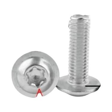 Imagem de Parafuso Torx Prateado/Preto Em Aço Inoxidável 304 M4 M5 M6 M8 Com Cab