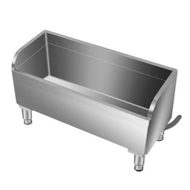 Imagem de Pia de esfregão de piso comercial, bacia de serviço de esfregão de aço inoxidável, balde de esfregão utilitário, pia interna e externa, pia de lavanderia, pia de esfregão com drenagem para negócios de