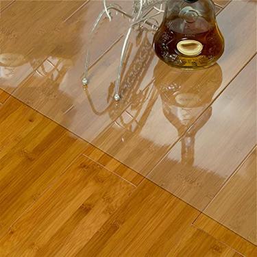 Imagem de Tapete de cadeira de escritório de PVC transparente, tapete de cadeira de mesa de 2,0 mm, tapetes de escritório para pisos de madeira, tapete de cadeira de mesa, tapete de cadeira transparente para