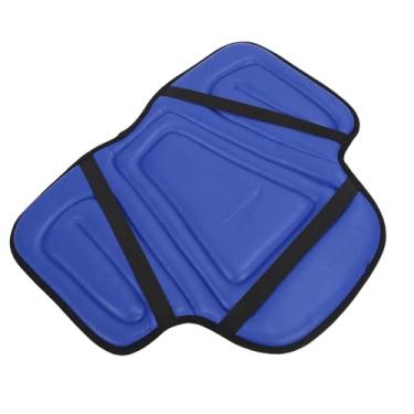 Imagem de Tnfeeon Almofada de Sela de Cavalo, Espuma de Memória de Couro PU, Almofada de Sela Com Absorção de Choque para Passeios Longos e Confortáveis ​​e Estabilidade Aprimorada para Uso Equestre (Azul)