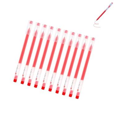 Imagem de GZBABY Caneta esferográfica de ponta fina, 10 peças, caneta de tinta gel para negócios em casa, 0,5 mm (vermelha)