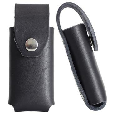 Imagem de Toprank Bainha multiferramenta de couro de flor integral – Design rebitado sem costura – Compatível com Leatherman Surge, Super Tool 300, CORE – Coldre de cinto resistente (preto, ajuste de ferramenta